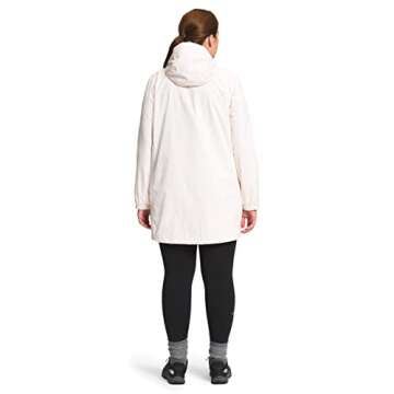 THE NORTH FACE Antora Parka Jacket For Women - Stand Collar Neckline With Long Sleeves, Warm and Cozy Winter Jacket Gardenia White MD One Size