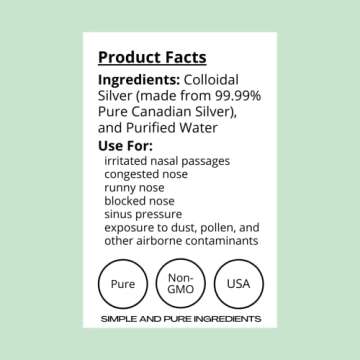 FWS Colloidal Silver Nasal Spray - 2oz Ultra Fine Silver Mist for Sinus Relief