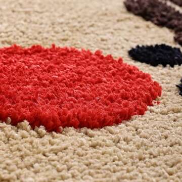 TRUEDAYS Bathroom Rugs Brown Christmas Rug with Reindeer Cute Bath Mat Xmas Elk Washable Kitchen Rugs for Living Room and Bedroom Non Slip