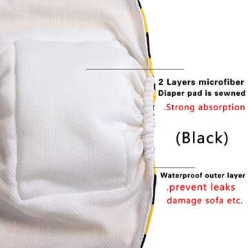 JoyDaog Belly Bands for Male Dogs - 3 Pack Washable Diapers