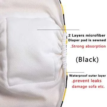 JoyDaog Belly Bands for Male Dogs - 3 Pack Washable Diapers