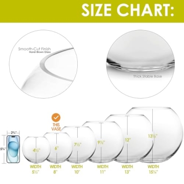 Hand-Blown Glass Bubble Bowl for Aquariums & Decor