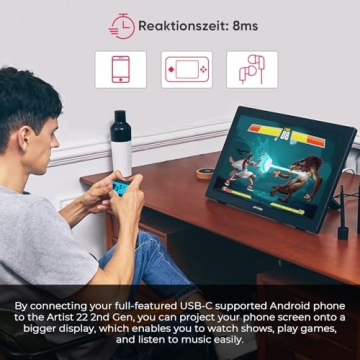 XPPen 21.5 Inch Drawing Tablet: Vibrant IPS Screen & Stylus