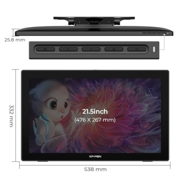 XPPen 21.5 Inch Drawing Tablet: Vibrant IPS Screen & Stylus