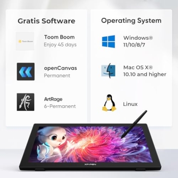 XPPen 21.5 Inch Drawing Tablet: Vibrant IPS Screen & Stylus