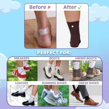 SHEZZA Anti-Blister Cushion Heel Padded Crew Socks | Comfort & Style