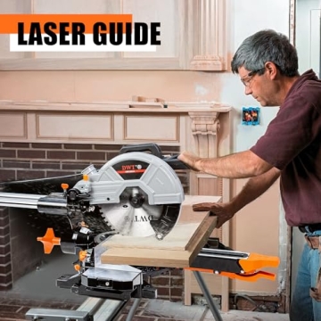 DWT 10" 15A Sliding Compound Miter Saw with Laser Guide
