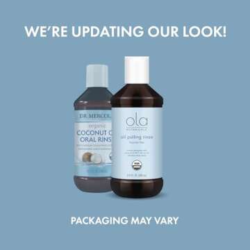Ola Botanicals Oil Pulling Rinse (8.12 Fl. Oz.), USDA Certified Organic, Coconut Oil, MCT Oil, Cruelty Free, Fluoride Free, Soy Free, Gluten Free, Non GMO, Dr. Mercola