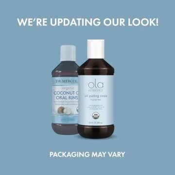 Ola Botanicals Oil Pulling Rinse (8.12 Fl. Oz.), USDA Certified Organic, Coconut Oil, MCT Oil, Cruelty Free, Fluoride Free, Soy Free, Gluten Free, Non GMO, Dr. Mercola
