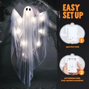 JOYIN Light Up Hanging Ghost for Halloween Decor