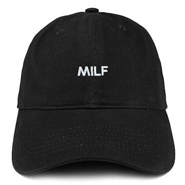 Trendy Apparel Shop Milf Embroidered Soft Cotton Low Profile Dad Hat Baseball Cap - Black