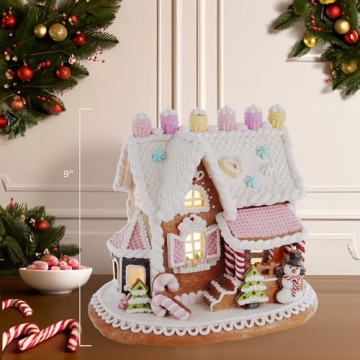 Kurt S. Adler LED Gingerbread House for Holiday Decor