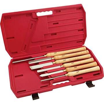 Steelex Plus D2304 Deluxe HSS Lathe Chisel Set, 6-Piece