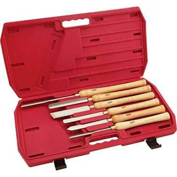Deluxe HSS Lathe Chisel Set for Woodworking Enthusiasts