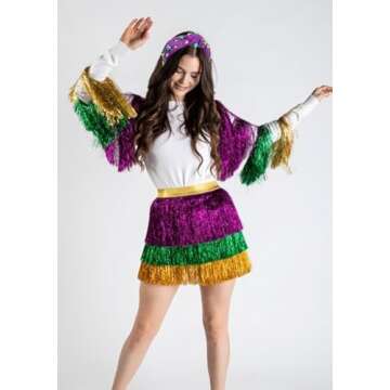 GLBCC Mardi Gras Hairband for Women Purple Pearl Rhinestone Knotted Headband Carnival Parade Party Hair Accessories