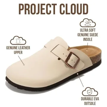 Project Cloud Leather Clogs - Comfortable Everyday Slip-ons - Women