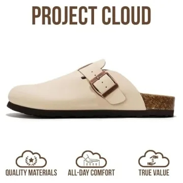 Project Cloud Leather Clogs - Comfortable Everyday Slip-ons - Women