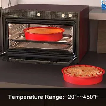 SILIVO 9.5 inch Round Cake Pans (2 Pack) - Nonstick Silicone Cake Molds for Layer Cake, Cheese Cake and Chocolate Cake