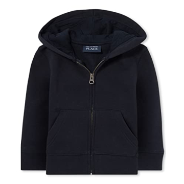 The Children's Place Baby Boys Toddler Zip Up Hoodie Polo Shirt - New Navy 12-18M