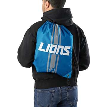 FOCO Detroit Lions NFL Drawstring Backpack for Fans