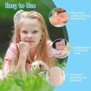 Itch Relief Patches 48 Counts, Natural Bug Bite Patches for Kids, Instantly Reduce Itching & Swellin...