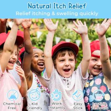 Itch Relief Patches 48 Counts, Natural Bug Bite Patches for Kids, Instantly Reduce Itching & Swelling After bite, Transparent Design for All Skin Tones, Travel Camping Essential Gift for Everyone