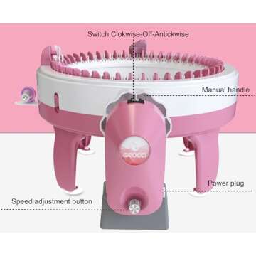 GEOCCI Electric Knitting Adapter for Sentro 48 Knitting Machine - Upgrade with Ease!