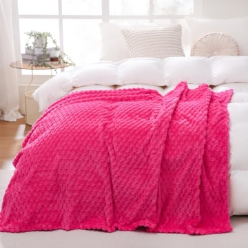 Hot Pink 50"x60" Plush Throw Blanket for Cozy Comfort
