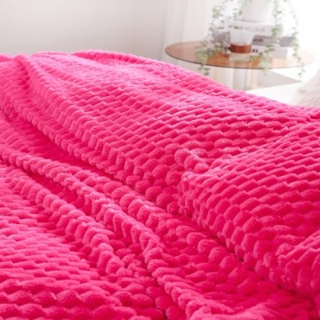 Hot Pink 50"x60" Plush Throw Blanket for Cozy Comfort