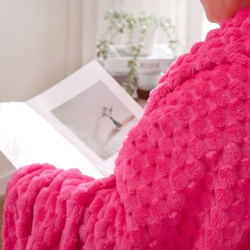 Hot Pink 50"x60" Plush Throw Blanket for Cozy Comfort