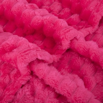 Hot Pink 50"x60" Plush Throw Blanket for Cozy Comfort