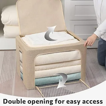 Large Clear Window Storage Bins Set for Home Organization