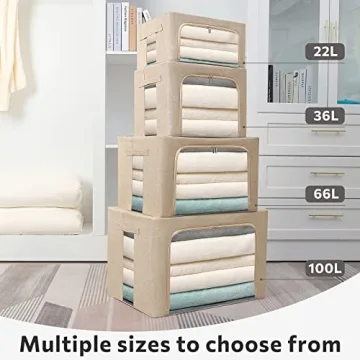 Large Clear Window Storage Bins Set for Home Organization