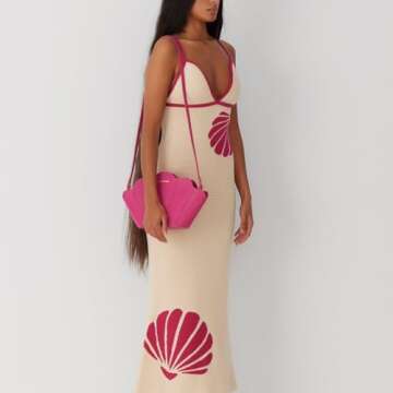 DSORVICD Women Y2k Knit Maxi Dress Sexy Backless Strapless Slim Fit Tube Dress Summer Crochet Hollow Out Midi Dress Beachwear