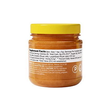 Superfood Honey by Beekeeper's Naturals - Bee Pollen, Royal Jelly, Propolis, Honey - Natural Energy, Immune Support, Mental Clarity, Athletic Performance (4.4 oz)