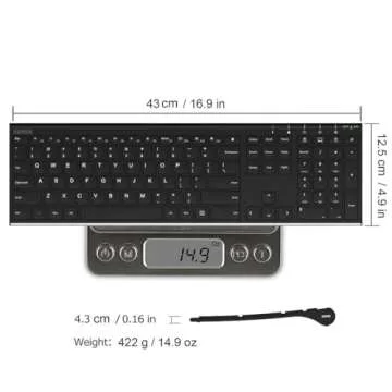 Arteck Wireless Keyboard - Rechargeable & Durable Design