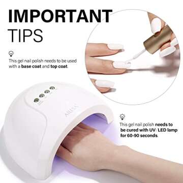 AILLSA Burgundy Gel Nail Polish - Maroon Purple, Dark Red Opaque, Long Lasting Blood Wine Color - Soak Off UV Gel Nail Art Manicure Salon at Home - 0.51 Fl Oz