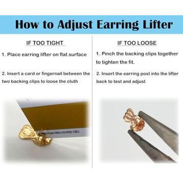 Kouley 14K Earring Lifters for Comfort and Support