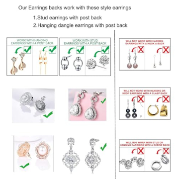 Kouley 14K Earring Lifters for Comfort and Support