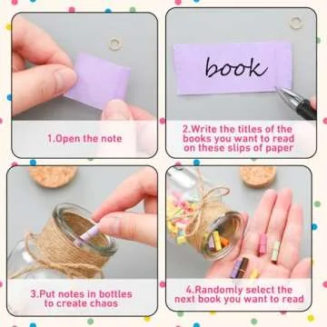 Jingmore TBR Jar Book Lover Gift to Be Read List Choose Your Next Book TBR List Reader Jar Bookish Accessories Bookworm Gift for Book Club Members Student Teacher Reading Accessories