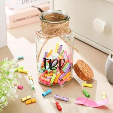 Jingmore TBR Jar Book Lover Gift to Be Read List Choose Your Next Book TBR List Reader Jar Bookish Accessories Bookworm Gift for Book Club Members Student Teacher Reading Accessories