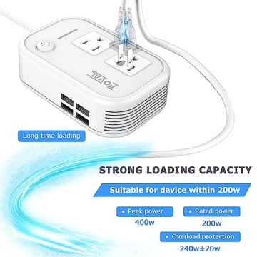 FOVAL 200W Car Power Inverter for Travel and Camping