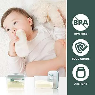 Tourdeus Airtight 1000ml Baby Formula Travel Container - Fresh Storage & Convenience