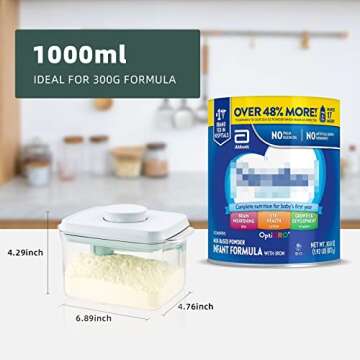 Airtight Tourdeus 1000ml Baby Formula Storage Container