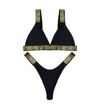 RARITYUS Women Sparkle Glitter Swimwear Sequin Bikini Shiny String Bra Sexy Swimsuit Beach Wear