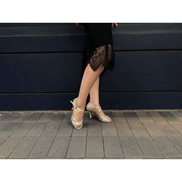 Dancine Starry Ballroom Dance Shoes - Stylish & Comfortable 3.3" Gold