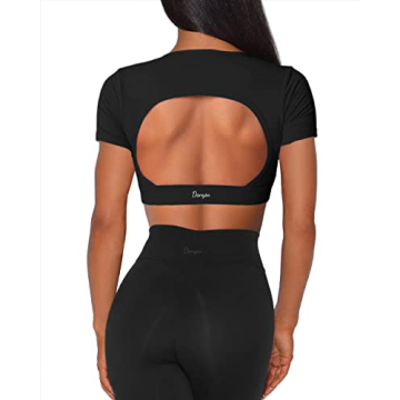 Danysu Open Back Crop Top - Stylish Workout Essential