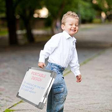 Portable and Magnetic Small Dry Erase White Board for Teaching