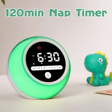 BUTTING Kids Alarm Clock, Ok to Wake Clock with Night Lights, Nap Timer, Sleep Training Clock for Toddlers, Child