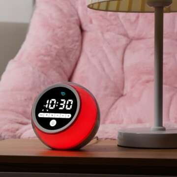 BUTTING Kids Alarm Clock, Ok to Wake Clock with Night Lights, Nap Timer, Sleep Training Clock for Toddlers, Child